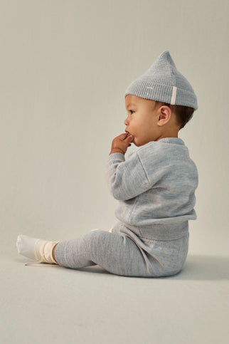 Baby Knitted Legs Grey Melange
