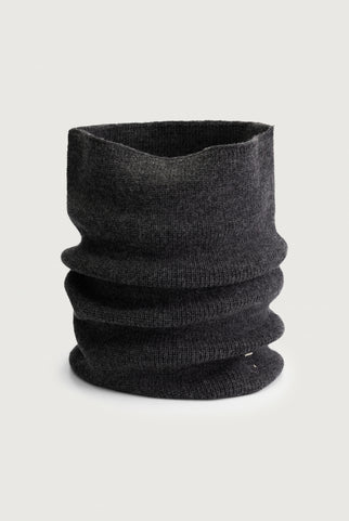 Knitted Endless Scarf Nearly Black
