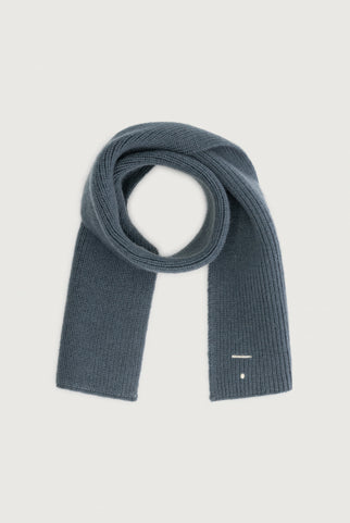 Baby Knitted Scarf Blue Grey