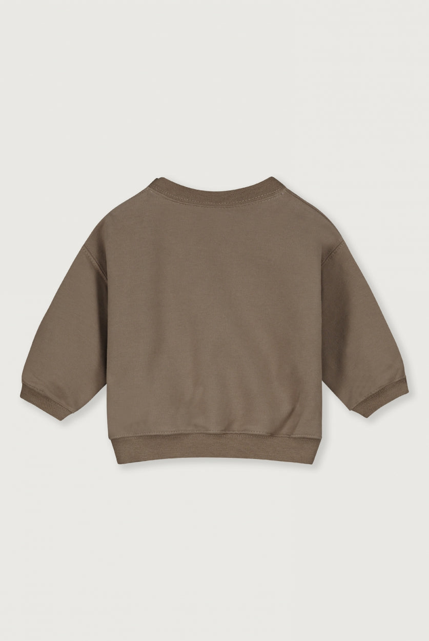 Baby Dropped Shoulder Sweater Brownie
