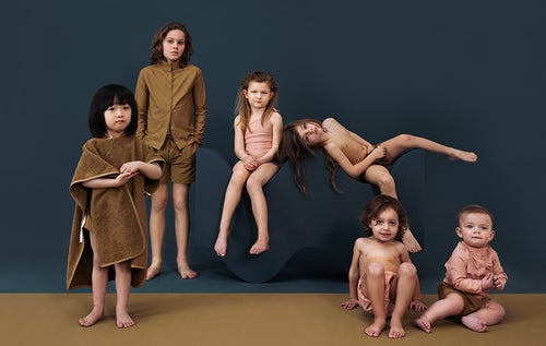 Kids wearing Organic Swimwear