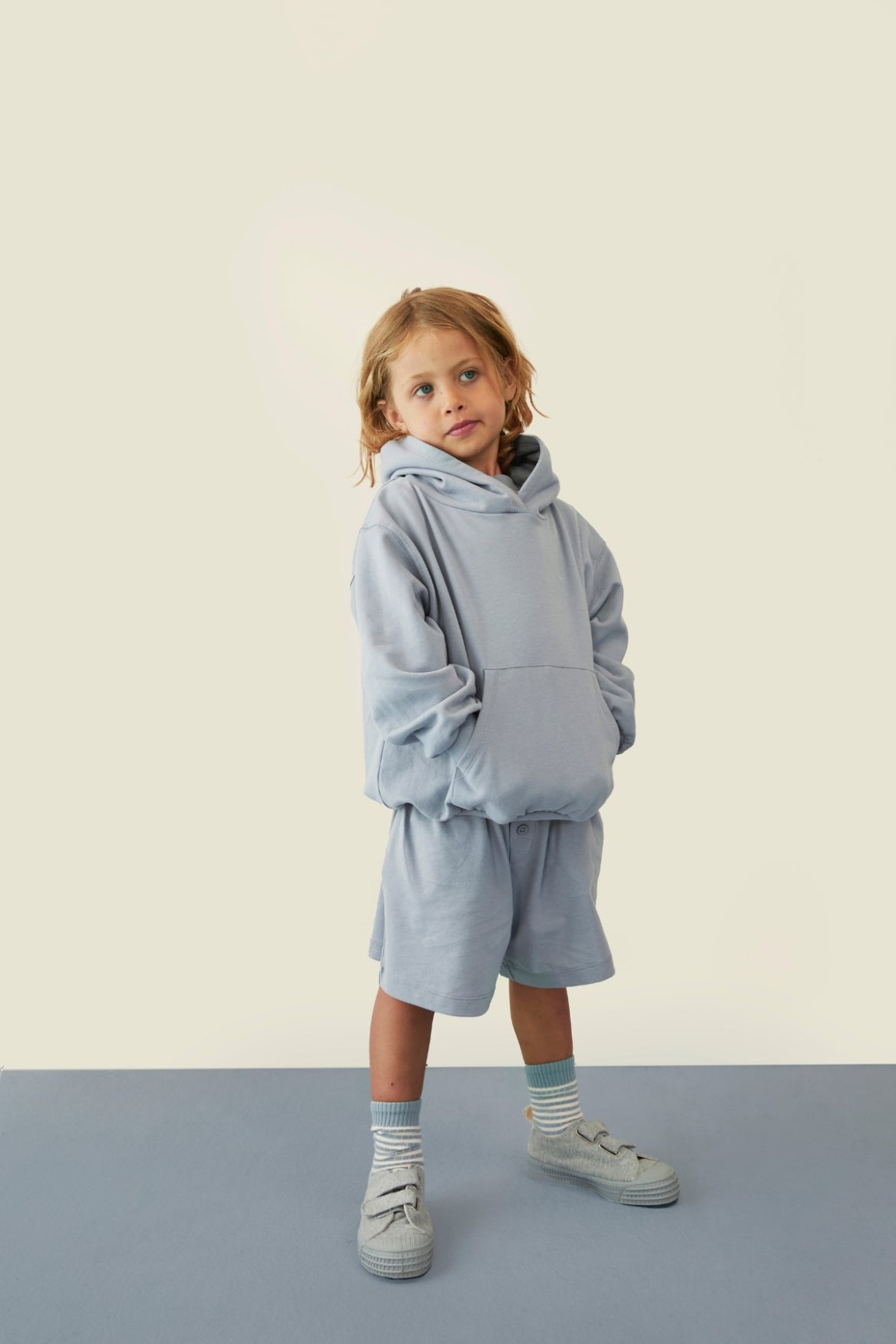 Button Shorts | Stone Gray