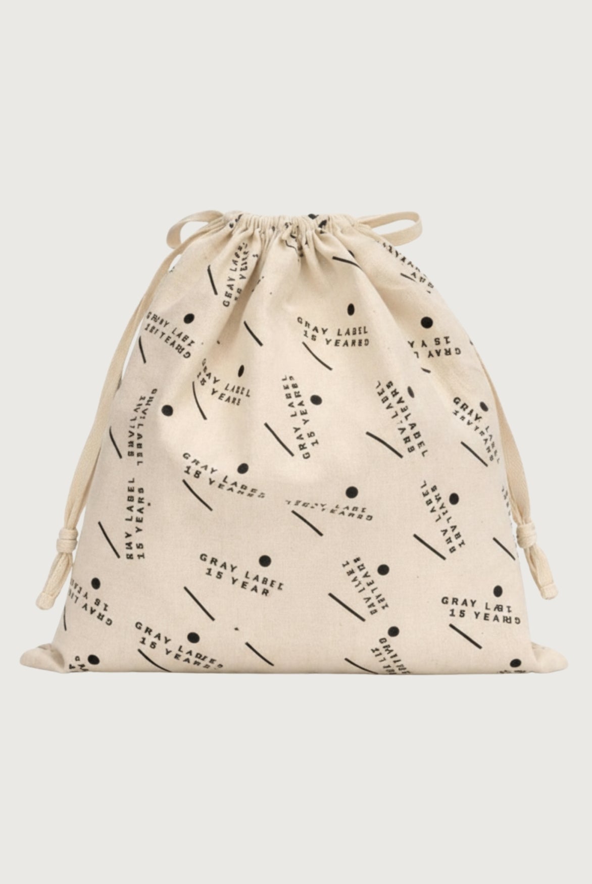 Cotton Bag 15Y | GOTS | Off White - Black