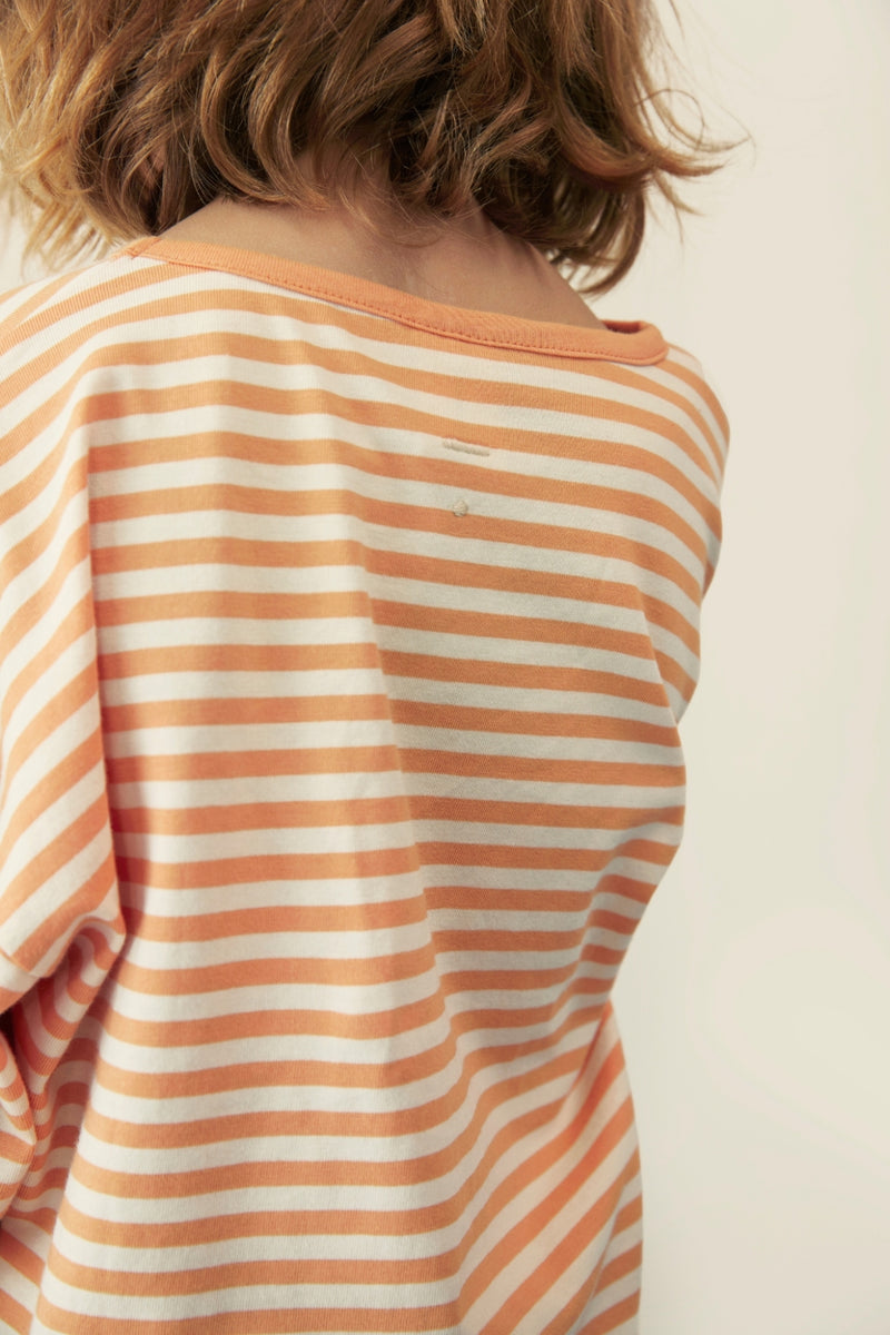 Dropped Shoulder T-shirt | Melon - Cream