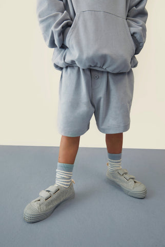 Korte Broek met Knopen | Stone Gray