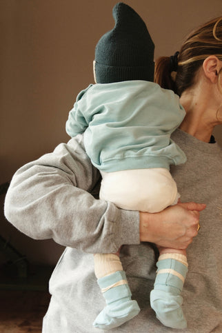 Baby Dropped Shoulder Sweater | Sky