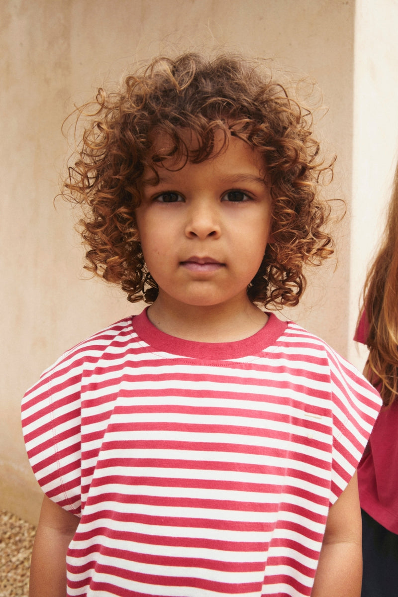 Muscle Tee GOTS | Cherry - Off White