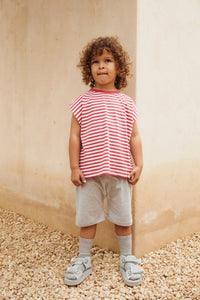 Muscle Tee GOTS | Cherry - Off White