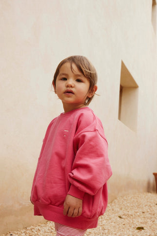 Dropped Shoulder Sweater | Cherry