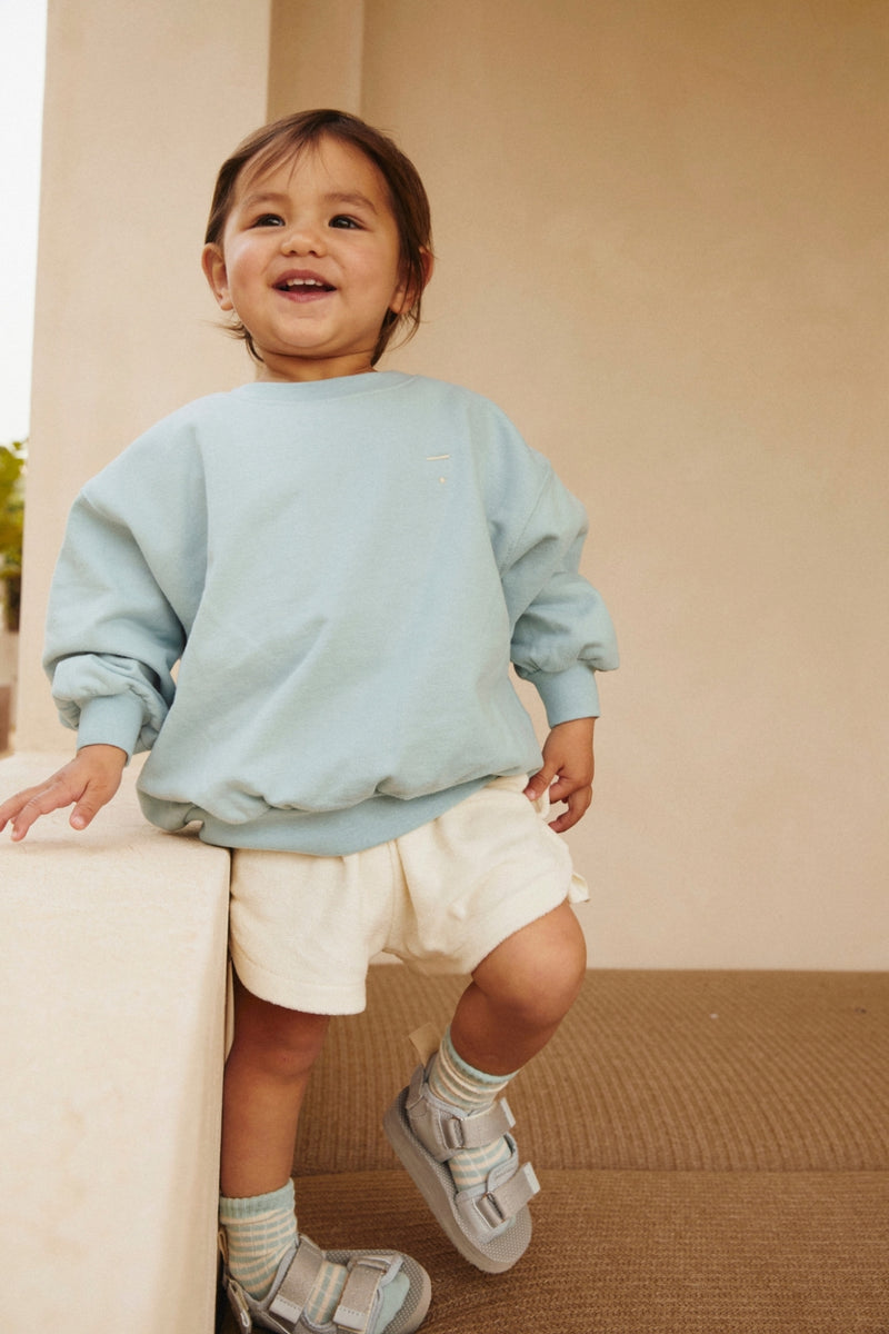 Ribbed Socks 2-Pack | Sky - Cream