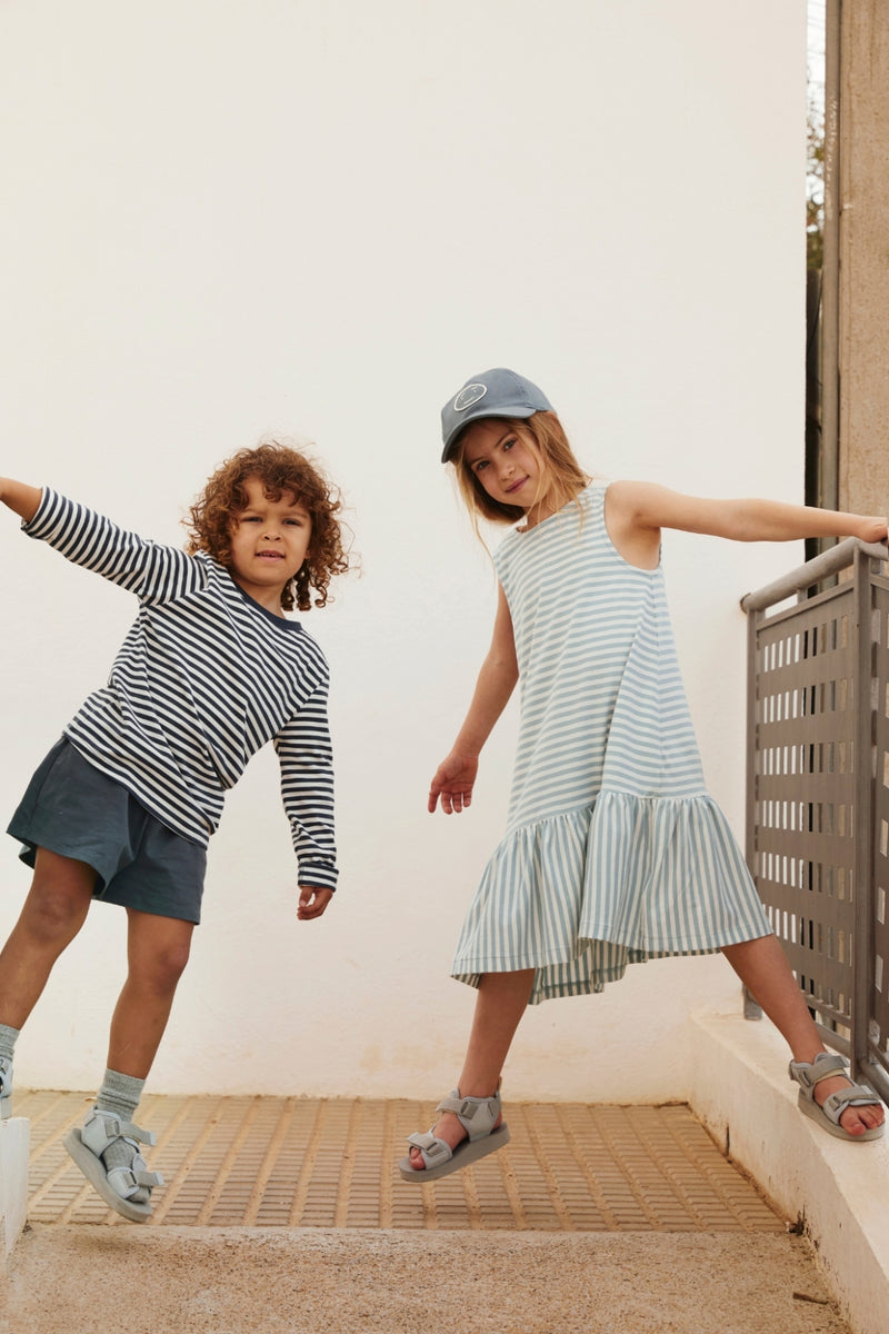 L/S T-Shirt | Blue Grey - Off White