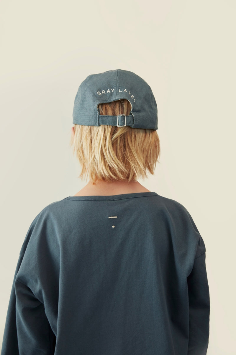 Dropped Shoulder T-shirt | Blue Gray