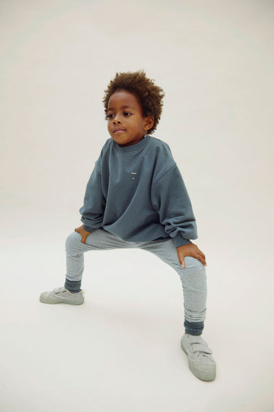 Leggings | Blue Gray - Cream