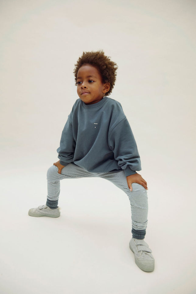 Leggings | Blue Gray - Cream