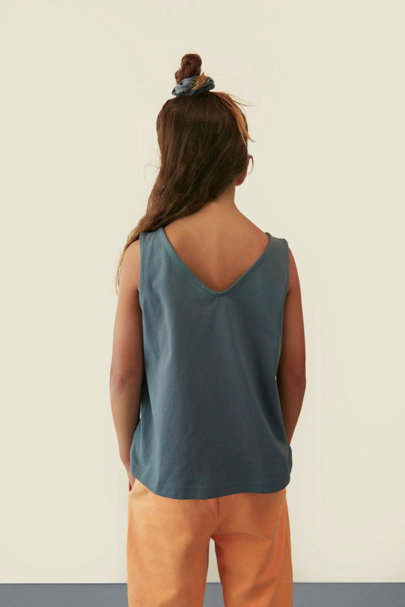 Boxy Tank Top | Blue Gray