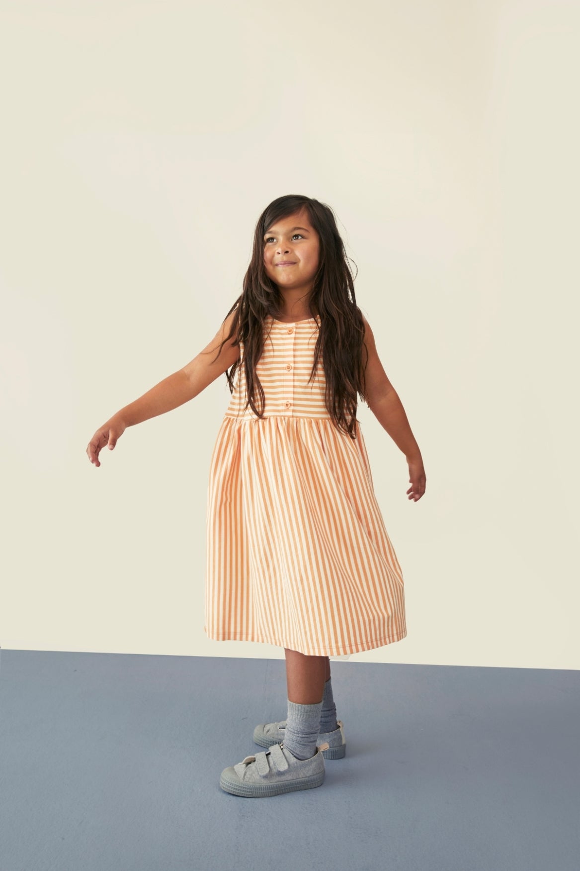 Mouwloze Jurk | Melon - Cream