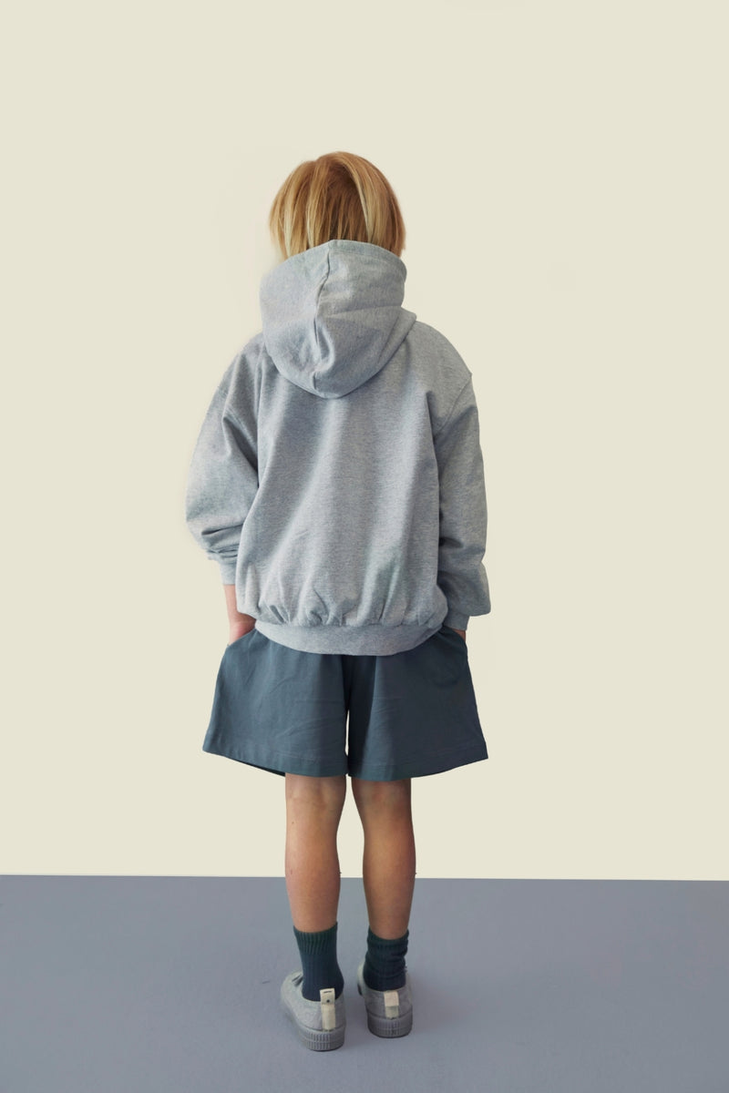 Korte Broek met Knopen | Blue Gray