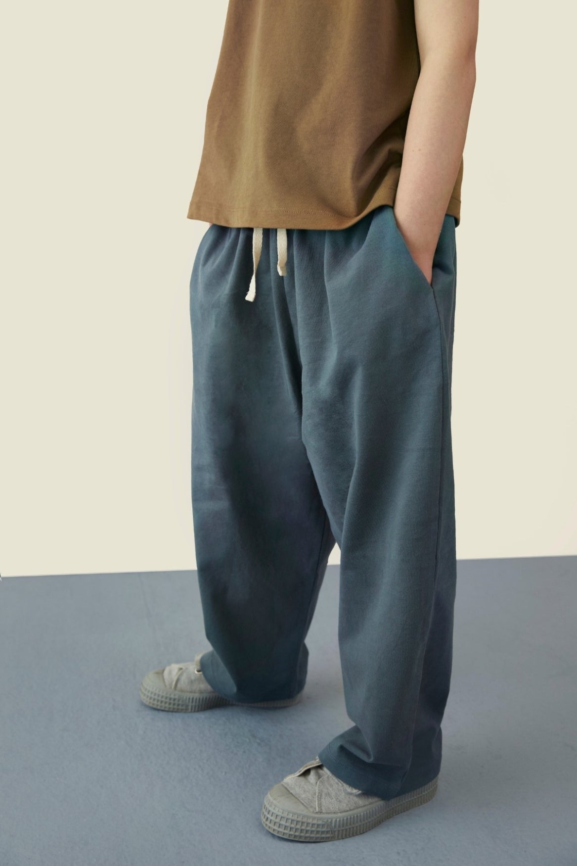 Pull Up Trousers | Blue Gray
