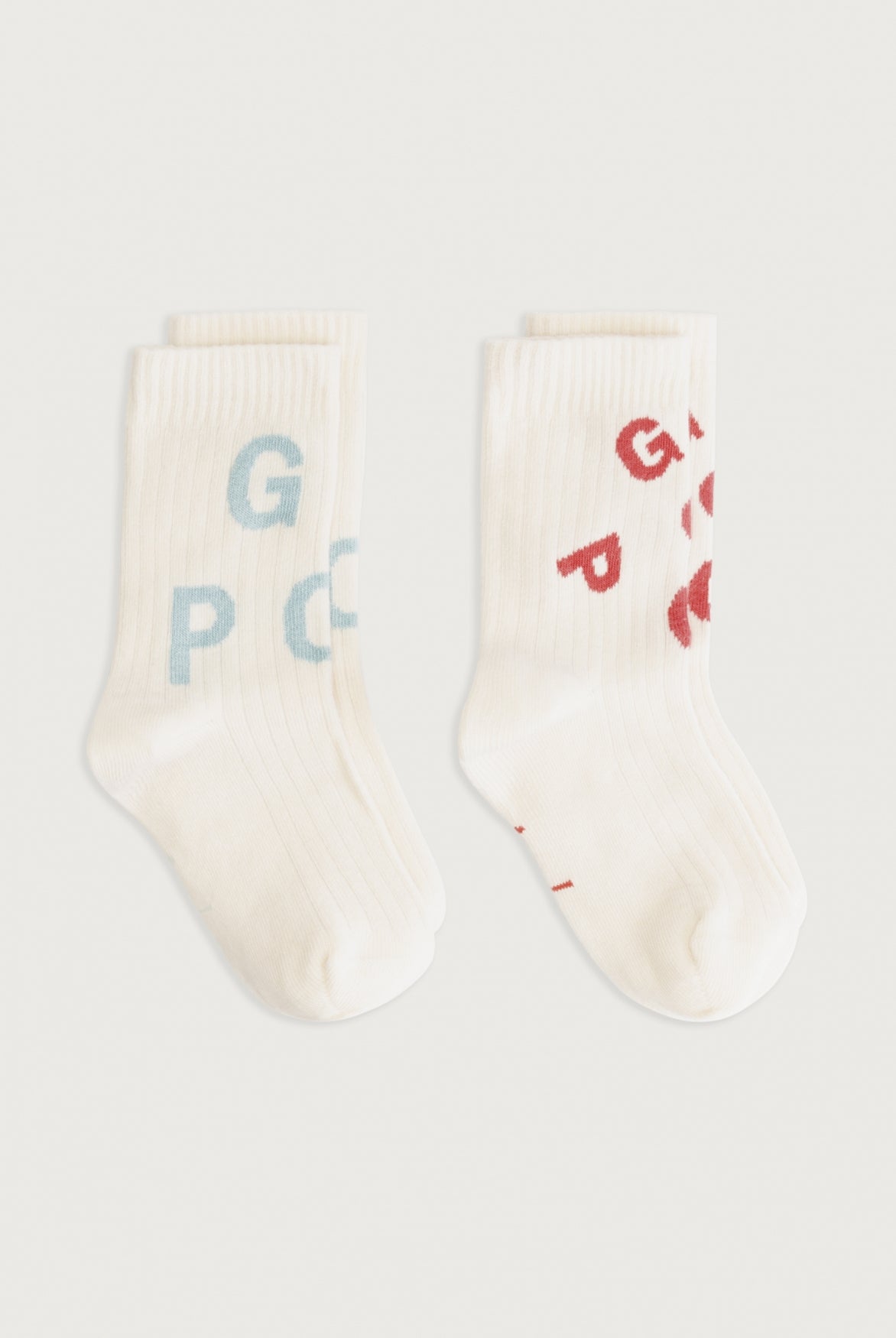 POP Short Ribbed Socks | 2-pack | Cherry - Sky