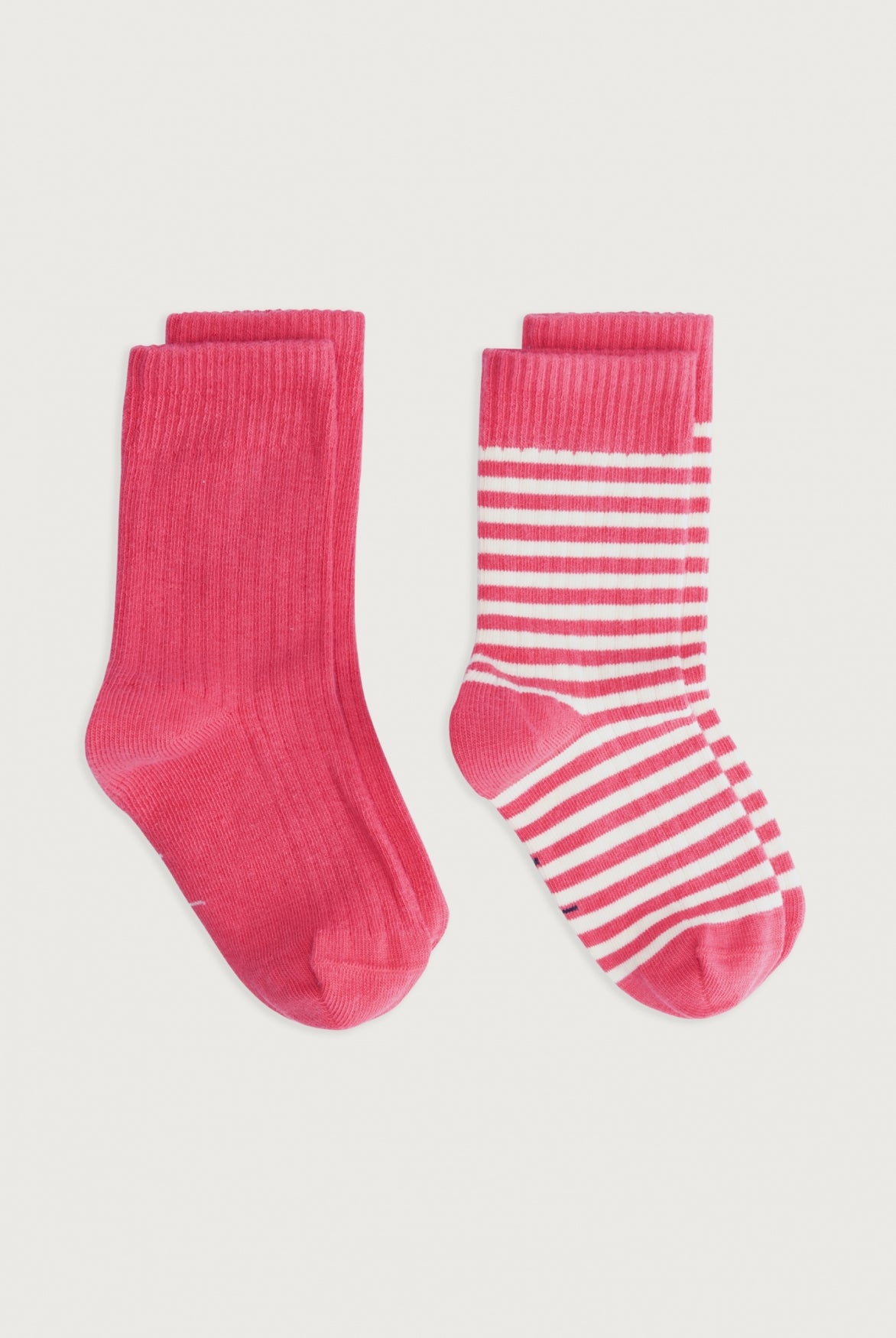 Ribbed Socks 2-Pack | Cherry - Cream