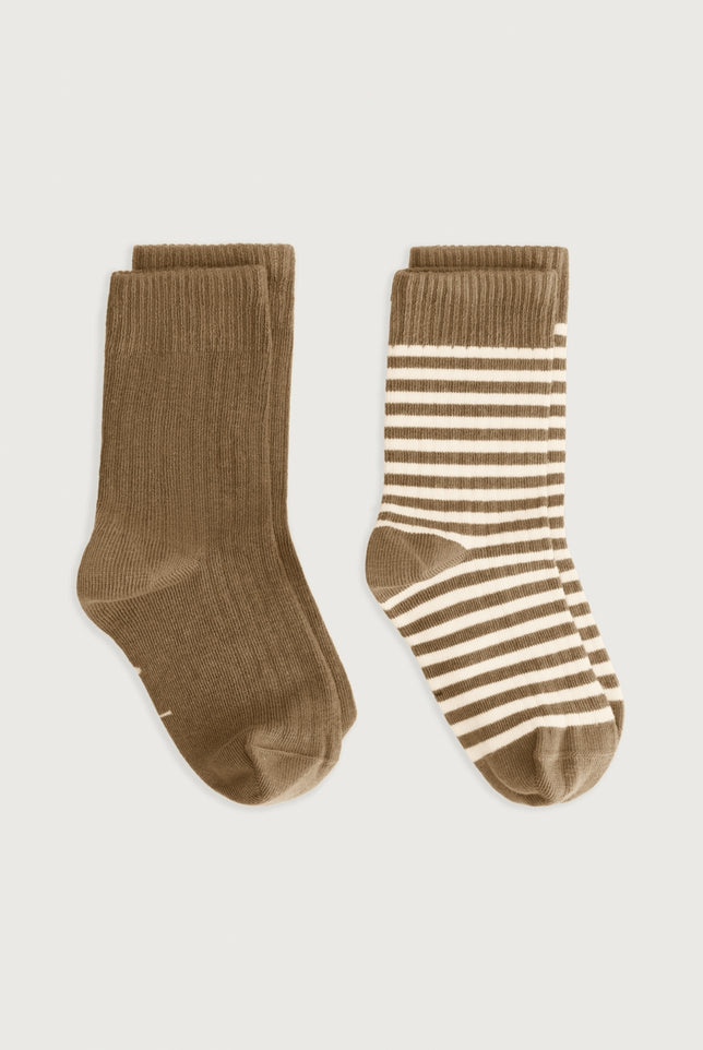Ribbed Socks 2-Pack | Woody - Cream