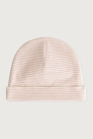 Baby Beanie | Faded Pink - Cream