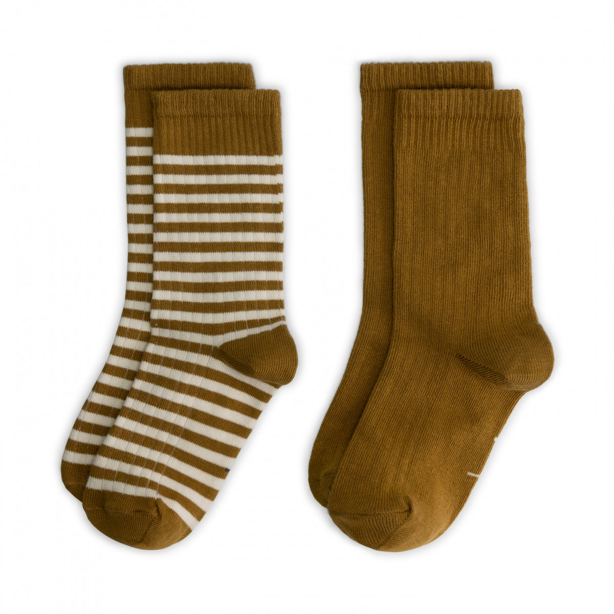 Ribbed Socks 2-Pack | Peanut - Cream