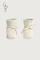 Baby Knitted Jersey Booties | Cream Melange