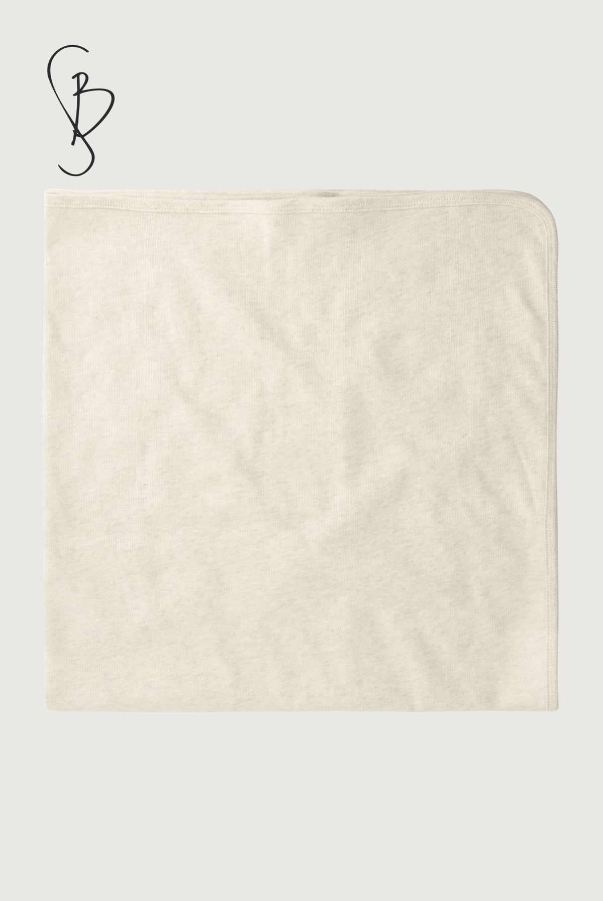 Baby Knitted Jersey Blanket | Cream Melange