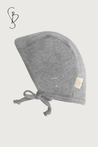 Baby Knitted Jersey Bonnet | Grey Melange