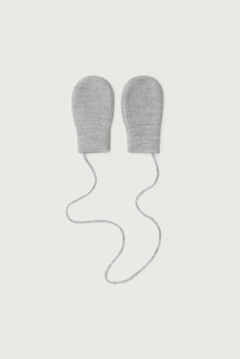 Baby Knitted Mittens | Grey Melange