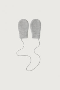 Baby Knitted Mittens | Grey Melange