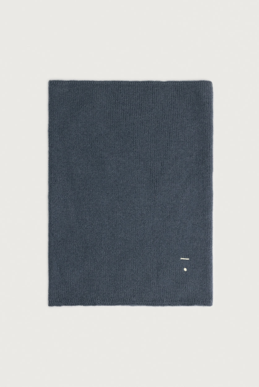 Knitted Endless Scarf | Blue Grey