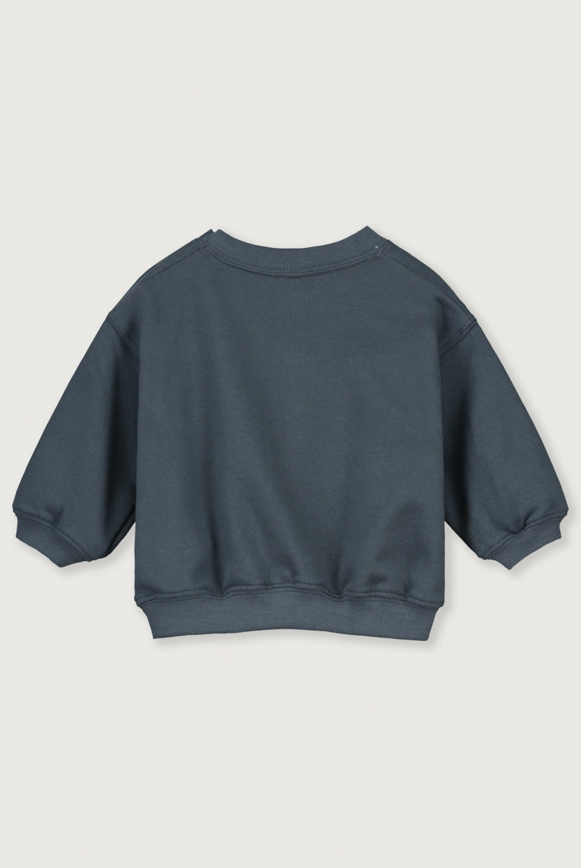 Baby Dropped Shoulder Sweater Blue Grey
