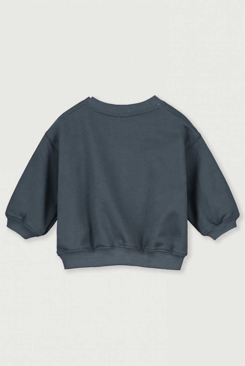 Baby Dropped Shoulder Sweater | Blue Grey, dk