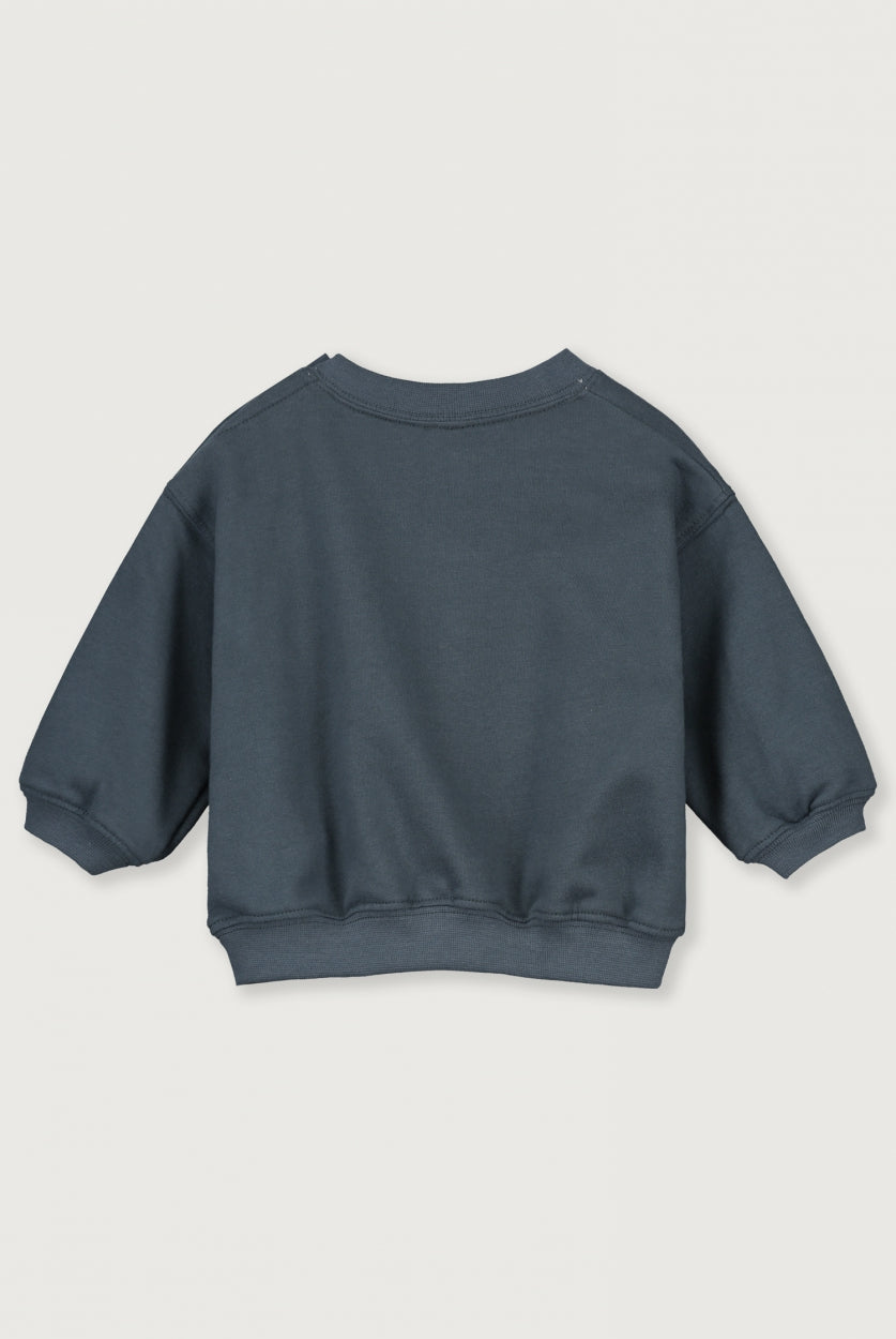 Baby Dropped Shoulder Sweater | Blue Gray