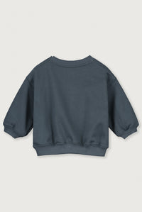 Baby Dropped-Shoulder-Pulli | Blue Grey