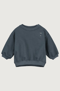 Baby Dropped-Shoulder-Pulli | Blue Gray