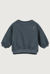 Baby Dropped-Shoulder-Pulli | Blue Gray