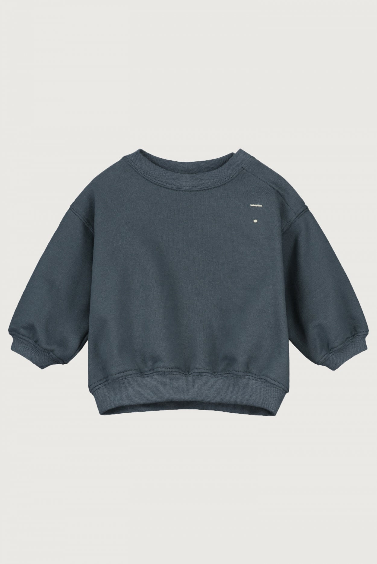 Baby Dropped-Shoulder-Pulli | Blue Grey