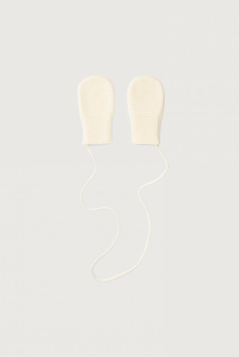 Baby Knitted Mittens | Cream