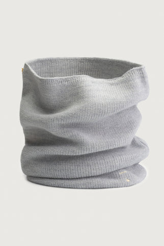 Knitted Endless Scarf | Grey Melange