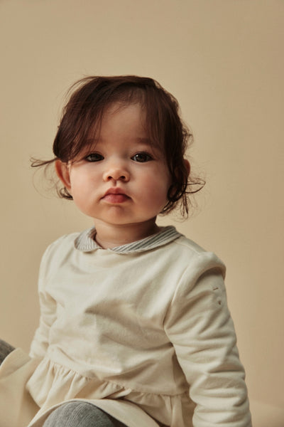 Baby Dress with Snaps | Cream