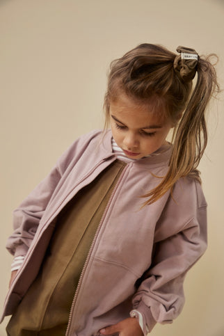 Bomber Sweatshirt w/ Zip | Berry