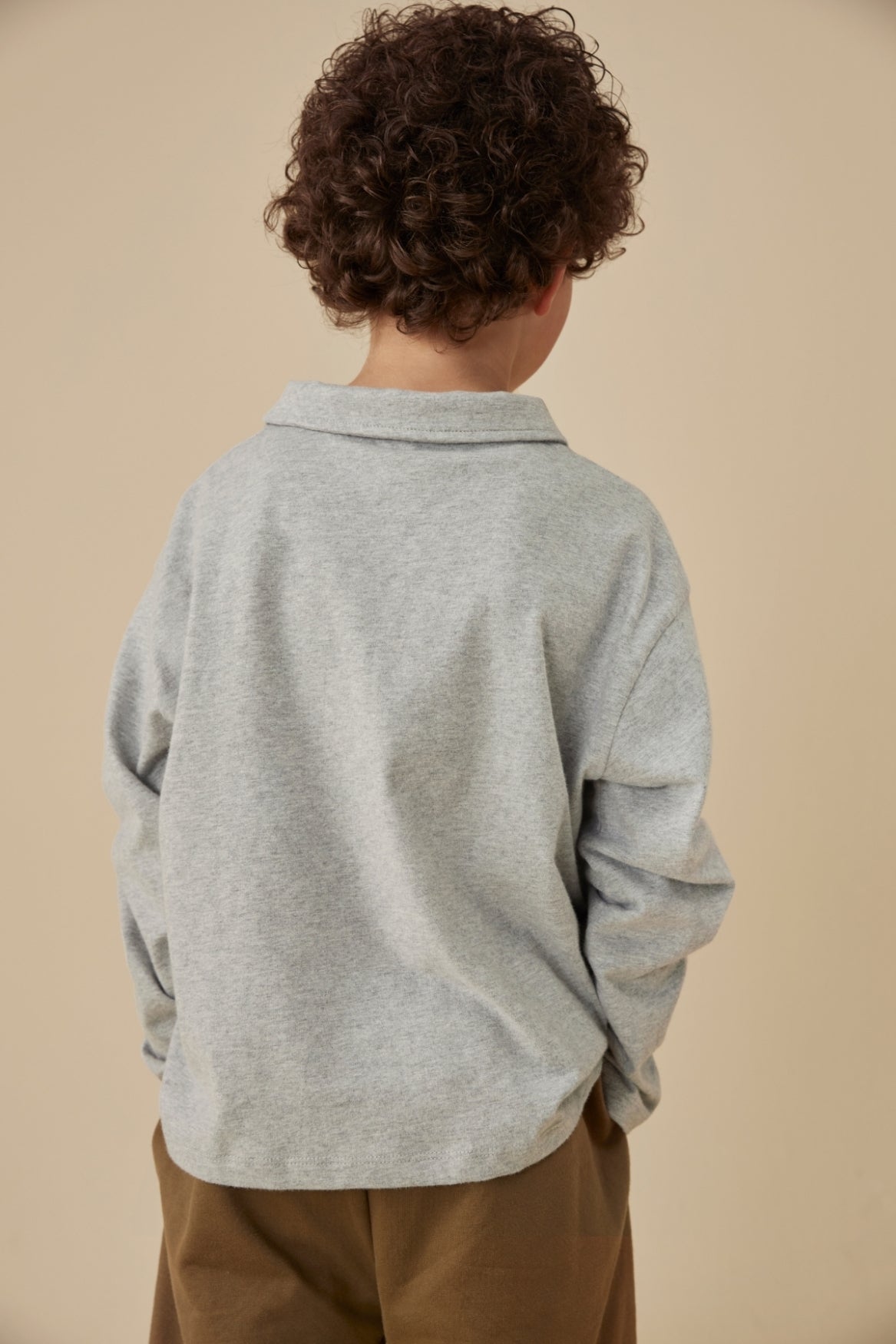 L/S Polo Shirt | Grey Melange