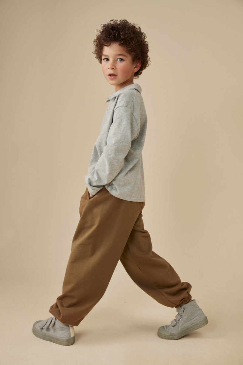 L/S Polo Shirt | Grey Melange