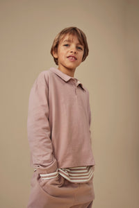 Langarm-Poloshirt | Berry