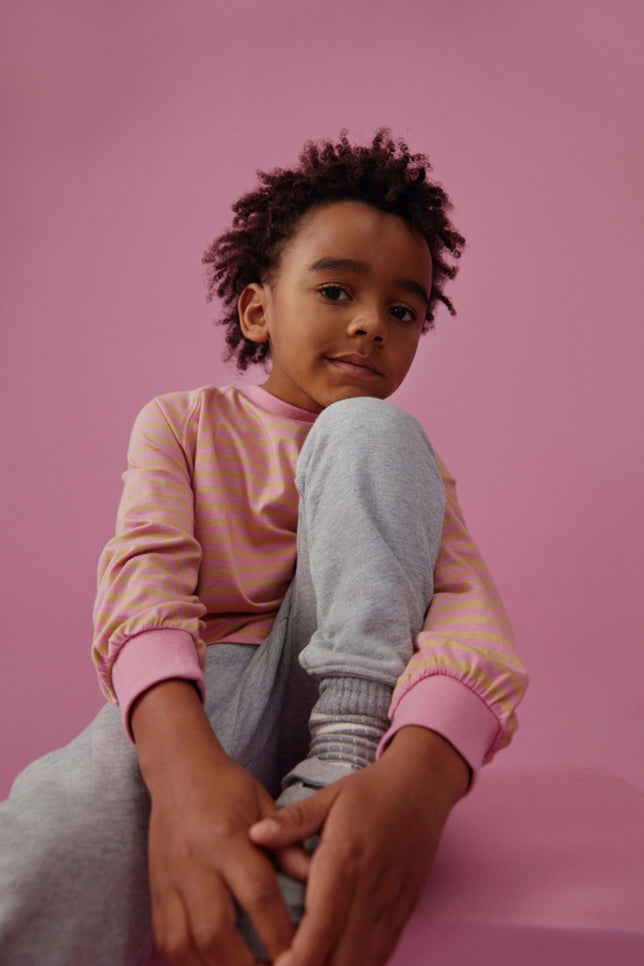 Oversized L/S Tee | Bubblegum - Cookie
