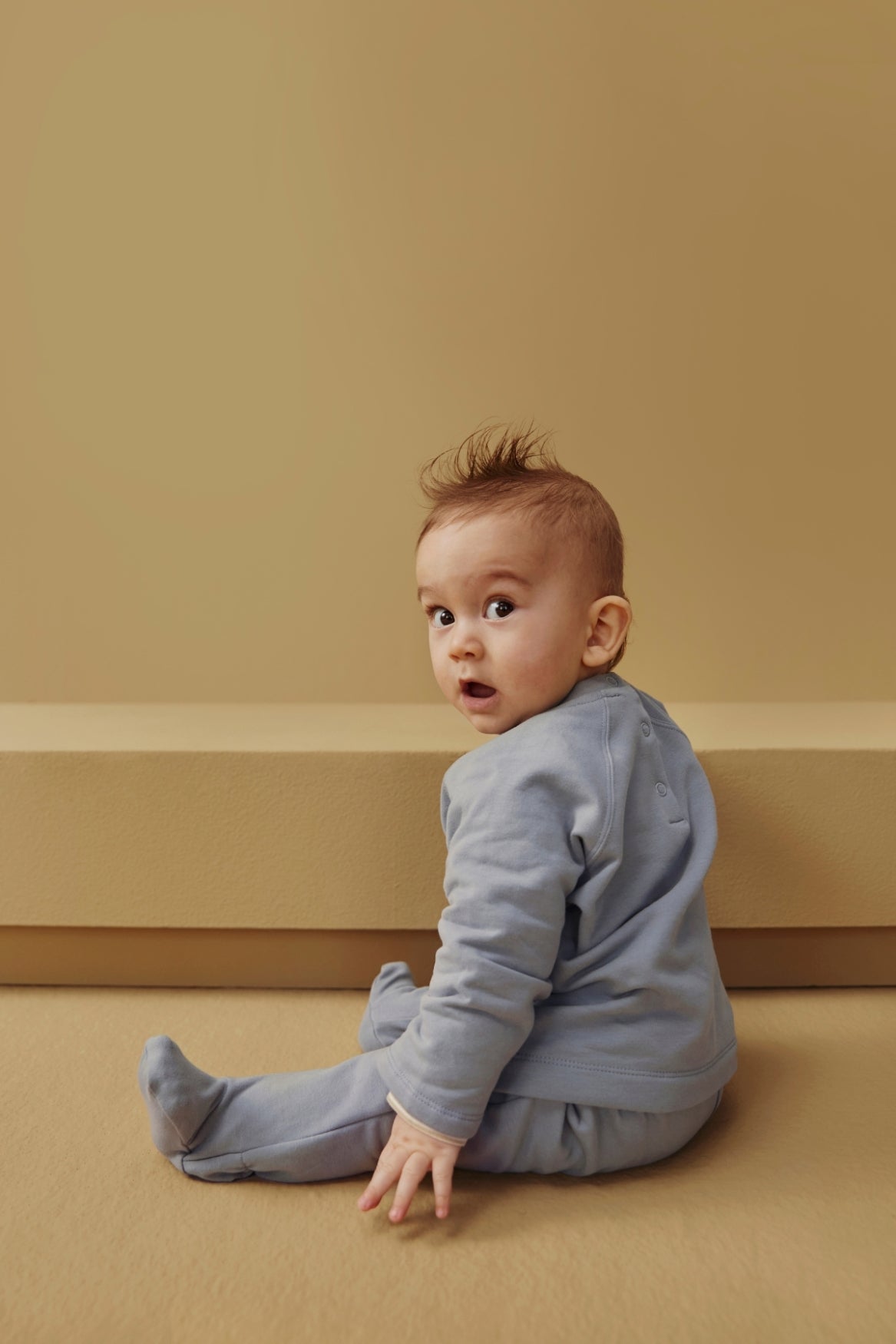 Baby Balloon Fit Footies | Stone Gray