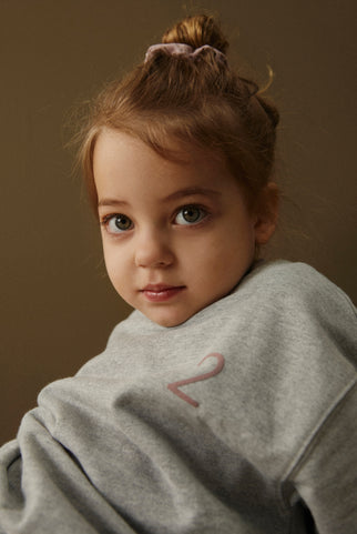 Birthday Sweater | Gray Melange - Berry